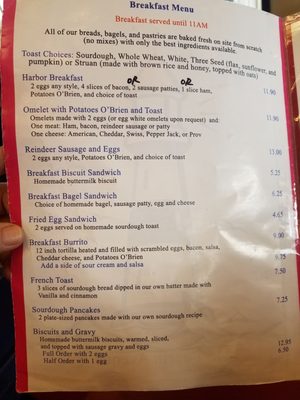 Menu photo 8 Lighthouse Cafe & Bakery Seward, AK