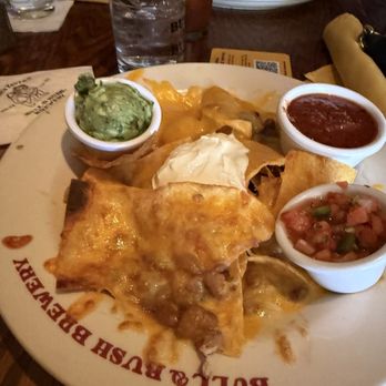 Bull & Bush - Gabe's Nachos yummy & cheesy with whole and refried beans - American Near Me - Denver, Colorado