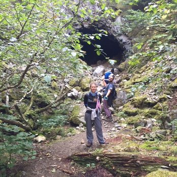 Iron Goat Trail - Friends at yet another tunnel at the top of the trail - Hiking Near Me