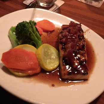 Outback Steakhouse - Bacon topped salmon - Steakhouses Near Me - Bluffton, South Carolina Outback Steakhouse - Bacon topped salmon - Steakhouses Near Me - Bluffton, South Carolina