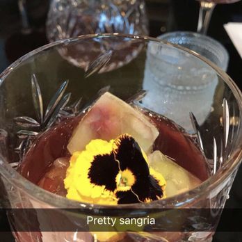 Del Mar - Sangria with fruit cubes and a flower - Spanish Near Me - Washington, DC, District of Columbia