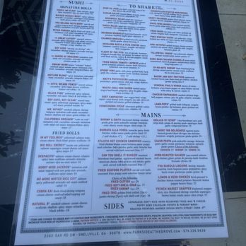 Parkside At The Grove - Menu - Seafood Near Me - Snellville, Georgia Parkside At The Grove - Menu - Seafood Near Me - Snellville, Georgia