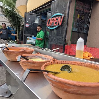 Aracely's Restaurant & Market - a line of bowls of soup - Mexican Near Me - Antioch, California