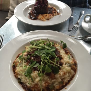 Satis Bistro - Short Rib au Poivre and Oxtail Risotto. Both delicious!! - Wine Bars Near Me - Jersey City, New Jersey Satis Bistro - Short Rib au Poivre and Oxtail Risotto. Both delicious!! - Wine Bars Near Me - Jersey City, New Jersey