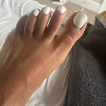 GM Nails - All white Pedicure with gel polish. - Nail Salons Near Me - Spring Hill, Tennessee GM Nails - All white Pedicure with gel polish. - Nail Salons Near Me - Spring Hill, Tennessee