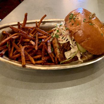 Bootleg Special - Fried Chicken Sandwich w/ Sweet Potato Shoestrings. - Cajun/Creole Near Me - Boston, Massachusetts
