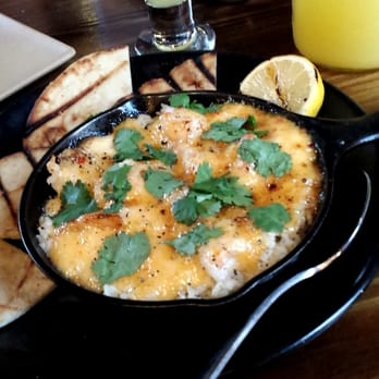 Mash'D - The shrimp and crab dip app is delicious! Also got the siracha garlic butter wings,  very good!! - New American Near Me - San Antonio, Texas