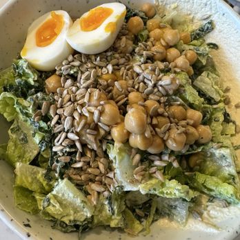 LB Kitchen - Jammy egg on the best vegan Caesar - Cafes Near Me - Portland, Maine