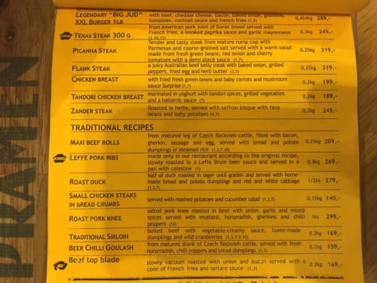 Menu photo 7 Potrefená Husa Hybernská Prague, PR Menu photo 7 Potrefená Husa Hybernská Prague, PR