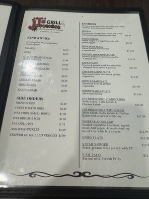 Menu photo 2 JT'S Falafel & Kababs Corinth, MS Menu photo 2 JT'S Falafel & Kababs Corinth, MS