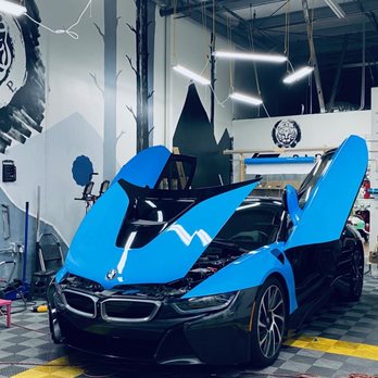 AT Customs - Grey i8 getting a blue wrap - Vehicle Wraps Near Me - Las Vegas, Nevada