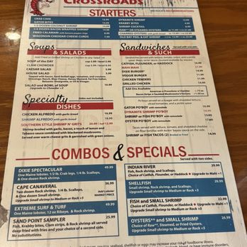 Dixie Crossroads - Menu - Seafood Near Me - Titusville, Florida Dixie Crossroads - Menu - Seafood Near Me - Titusville, Florida