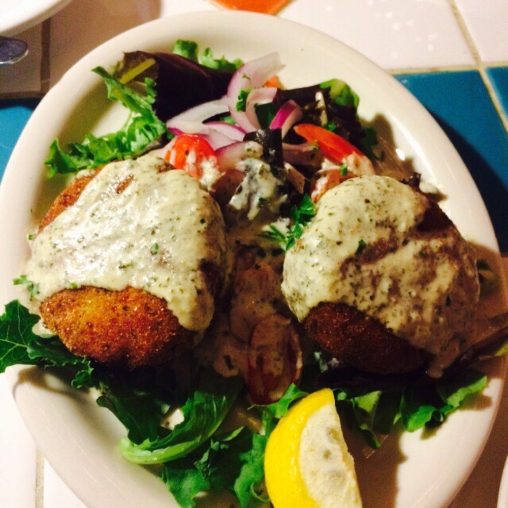 Jambo Cafe - Cornmeal plantain crab cakes. - Caribbean Near Me - Santa Fe, New Mexico