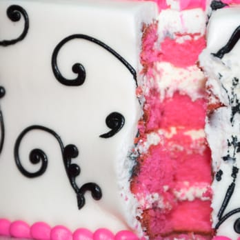 Freedom Bakery - Inside of our cake Paul colored the white cake pink - Bakeries Near Me - Watsonville, California