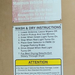 Exxon - Drive thru car wash instructions