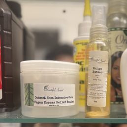 Mango Butter Hair & Body Oil (Travel Size) and the Unscented Oatmeal Shea Intensive Care Vegan Eczema Relief Butter (Full Size)