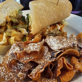 Ricos World Kitchen - Scallop Poboy. Has the Royal Rooster sauce on the scallops. A++++++ - New American Near Me - Buford, Georgia Ricos World Kitchen - Scallop Poboy. Has the Royal Rooster sauce on the scallops. A++++++ - New American Near Me - Buford, Georgia