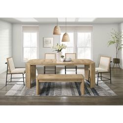 Grace Palace Furniture - New Trend Edenbridge Extendable Dining Table Set with Chairs and Bench