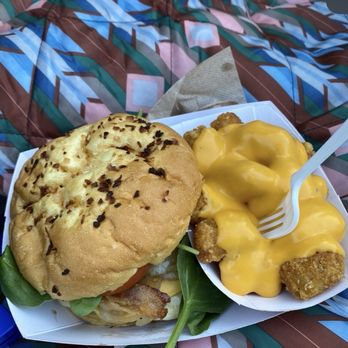 Angie Burger - Angie Burger with cheese tots - Food Trucks Near Me