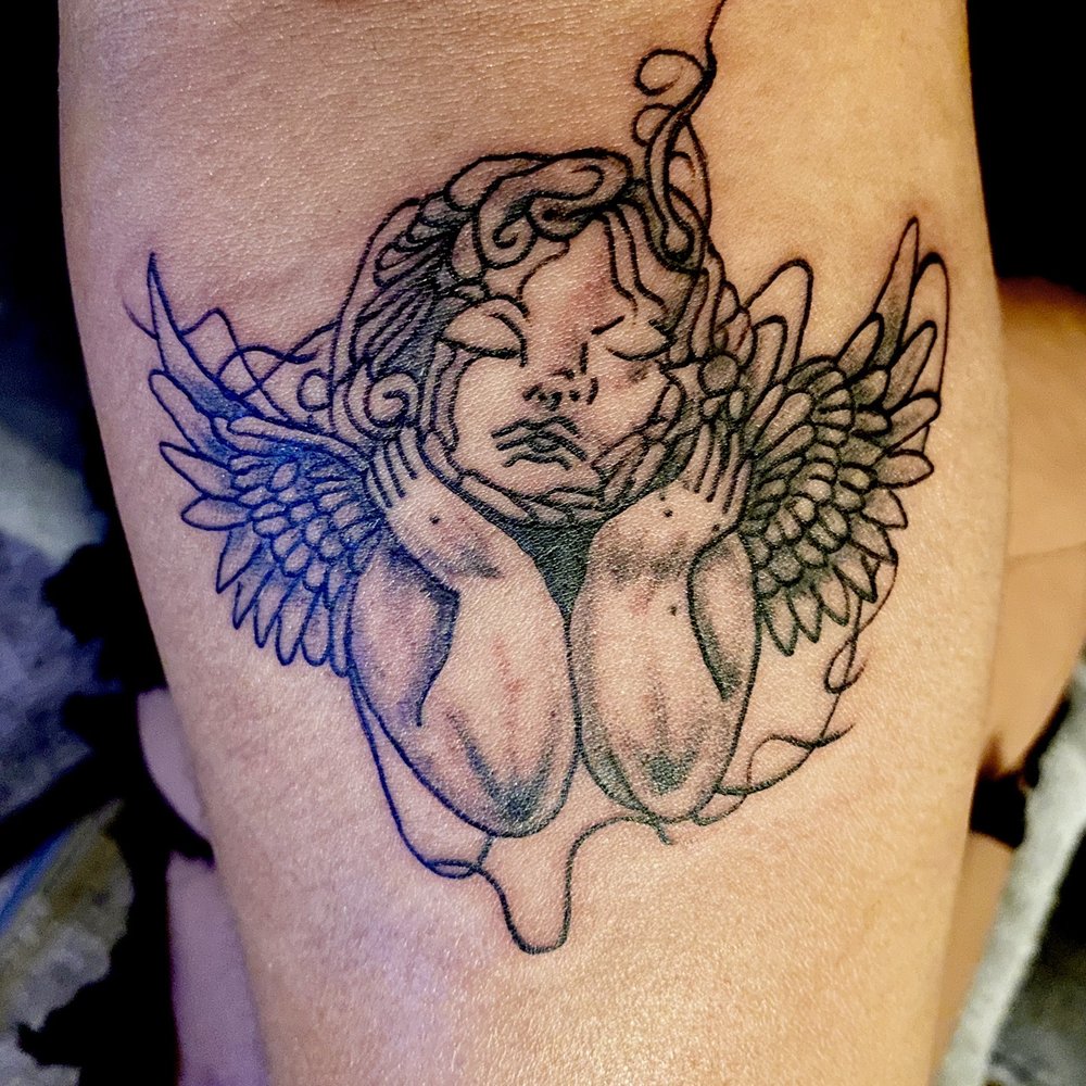 Cherub tattoo angel tattoo Cut Out Stock Images \u0026 Pictures - Alamy, image size:1000x1000