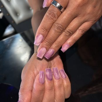 Dakota Glam House - Acrylic full set with cat eye gel polish - Hair Salons Near Me - Watervliet, New York Dakota Glam House - Acrylic full set with cat eye gel polish - Hair Salons Near Me - Watervliet, New York