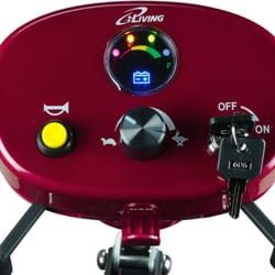 iLIVING - ILIVING i3 Foldable Electric Mobility Scooter, Red Version. Scooter dashboard.