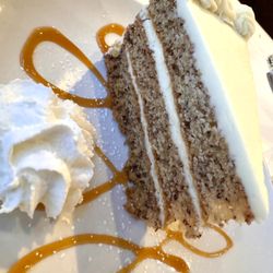 RoccoVino's Italian Restaurant - Banana Cake with Cream Cheese frosting.