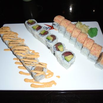 Kyoto Sushi - My selection of 3 tuna based sushi rolls. - Japanese Near Me - Roseville, Minnesota Kyoto Sushi - My selection of 3 tuna based sushi rolls. - Japanese Near Me - Roseville, Minnesota