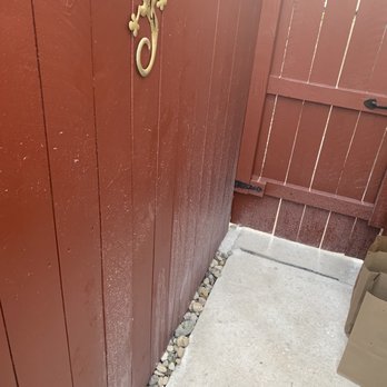 Porch Builders - Cement debris on fence - General Contractors Near Me - Chicago, Illinois