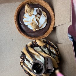 Smore Trifle (?) and Peanut Butter Chocolate Trifle (going by memory-names may not be right)!