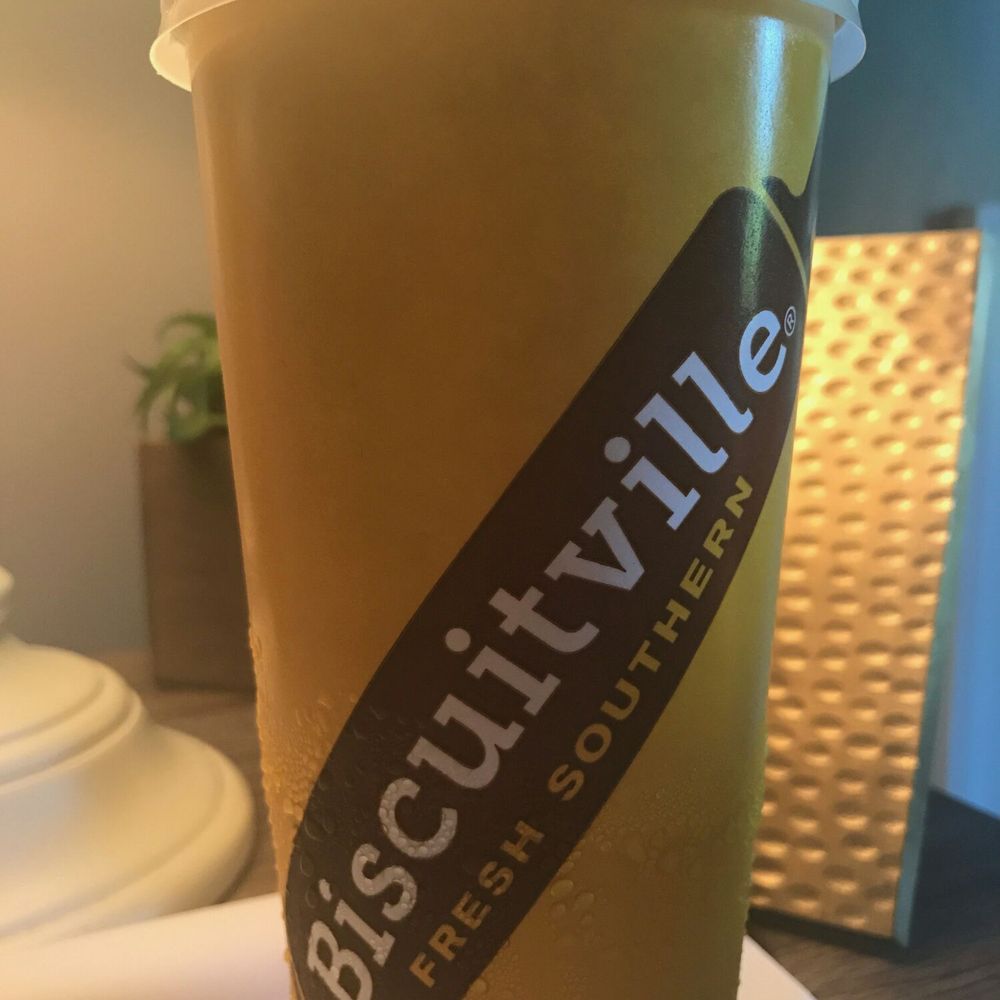Biscuitville - a drink in a plastic cup - Breakfast & Brunch Near Me - Clayton, North Carolina