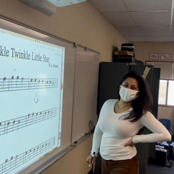 Alicia Rubio Music - Ms. Rubio in one of her elementary school classrooms - Musicians Near Me Alicia Rubio Music - Ms. Rubio in one of her elementary school classrooms - Musicians Near Me