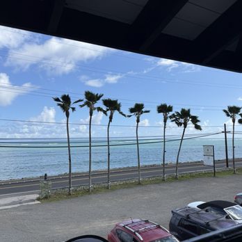 Hala Tree Cafe - The patio view at a table. - Coffee & Tea Near Me - Kaaawa, Hawaii Hala Tree Cafe - The patio view at a table. - Coffee & Tea Near Me - Kaaawa, Hawaii