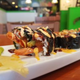 The presentation on the coconut shrimp roll was top-notch! The presentation on the coconut shrimp roll was top-notch!