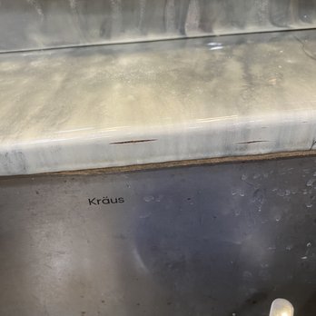 Creative Designs - Swelling at sink and cracking of resin - General Contractors Near Me - Marysville, California Creative Designs - Swelling at sink and cracking of resin - General Contractors Near Me - Marysville, California