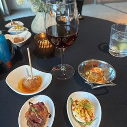 Small plates - meatballs, crab cakes, deviled eggs, mac and cheese balls