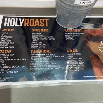 Holy Roast Cafe - the menu and prices - Coffee & Tea Near Me - Bellflower, California Holy Roast Cafe - the menu and prices - Coffee & Tea Near Me - Bellflower, California