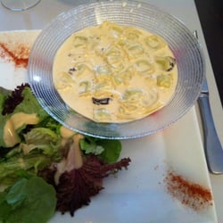 Les Terrasses de Dardilly - Ravioles aux cèpes et salade verte