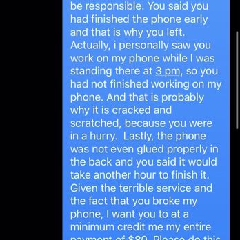 iRepair Crack Mobile - Proof he BROKE my phone and would not give me a refund - Mobile Phone Repair Near Me - Torrance, California iRepair Crack Mobile - Proof he BROKE my phone and would not give me a refund - Mobile Phone Repair Near Me - Torrance, California