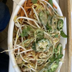 Balance Pan-Asian Grille - Toledo - Thai Guy Bowl covered with raw jalapeños