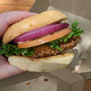 Cracken's Grill - Honey mustard chicken sandwich (fried) - Burgers Near Me - Iowa City, Iowa