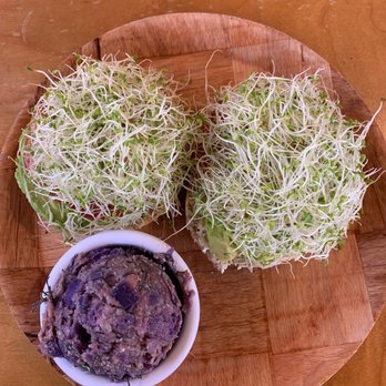 Sweet Cane Cafe - Bagel sandwich with sweet potato poke - Sandwiches Near Me - Hilo, Hawaii Sweet Cane Cafe - Bagel sandwich with sweet potato poke - Sandwiches Near Me - Hilo, Hawaii