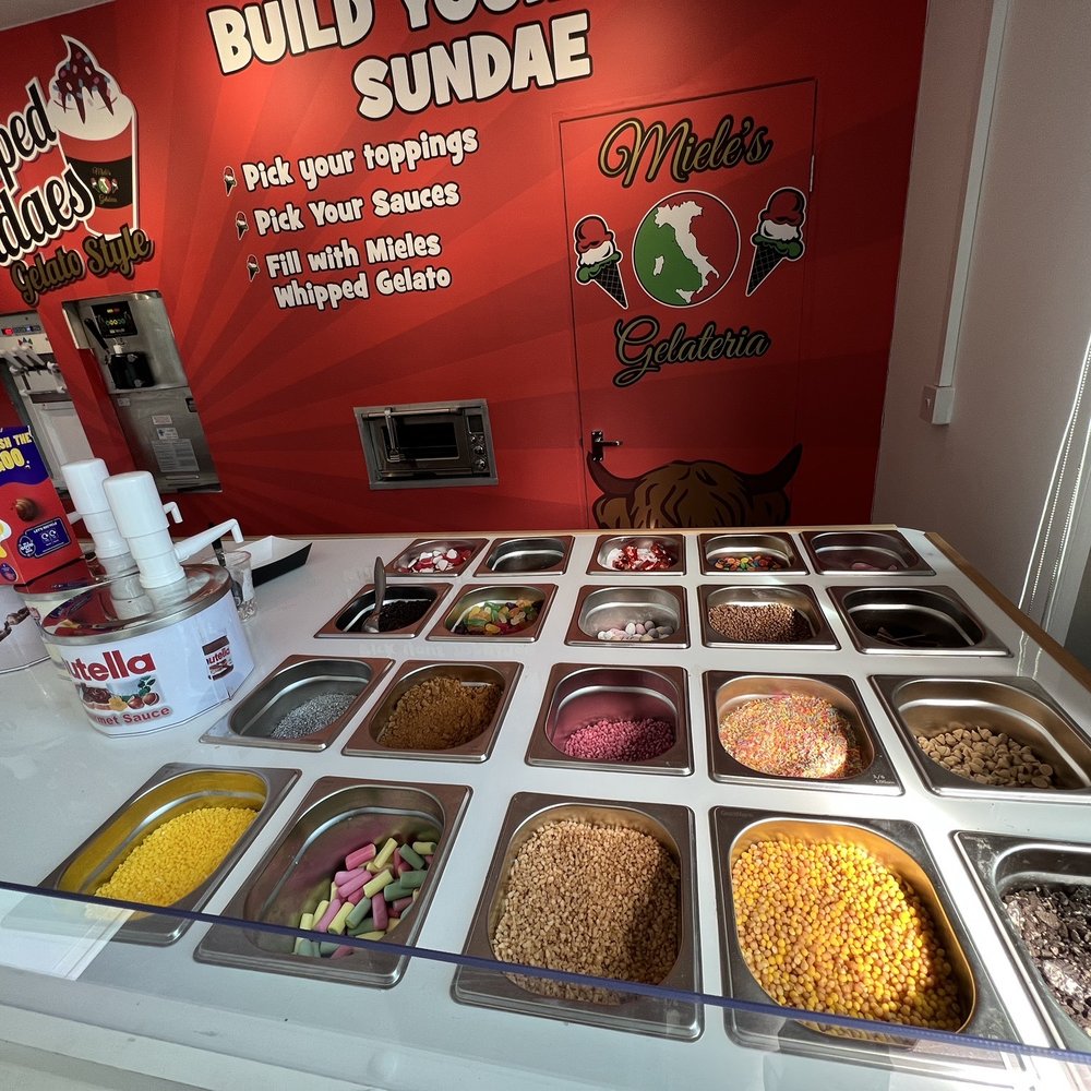 Miele's Gelateria - Toppings - Ice Cream & Frozen Yogurt Near Me - Inverness, HLD Miele's Gelateria - Toppings - Ice Cream & Frozen Yogurt Near Me - Inverness, HLD