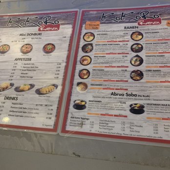 Kokoro Ramen - Menu - Ramen Near Me - Milpitas, California Kokoro Ramen - Menu - Ramen Near Me - Milpitas, California