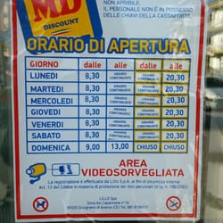 MD Discount - Gli orari