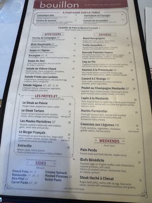 Menu photo 2 Bouillon MOULIN Newport Beach, CA