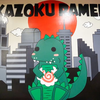 Kazoku Ramen - Kazoku Ramen, Godzilla Mural - Ramen Near Me - Edmonton, Alberta Kazoku Ramen - Kazoku Ramen, Godzilla Mural - Ramen Near Me - Edmonton, Alberta