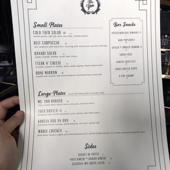 Ms Yoo - Menu - Korean Near Me - New York, New York Ms Yoo - Menu - Korean Near Me - New York, New York