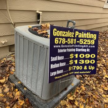 Gonzalez Painting - More paint on Ac than wall - Painters Near Me Gonzalez Painting - More paint on Ac than wall - Painters Near Me