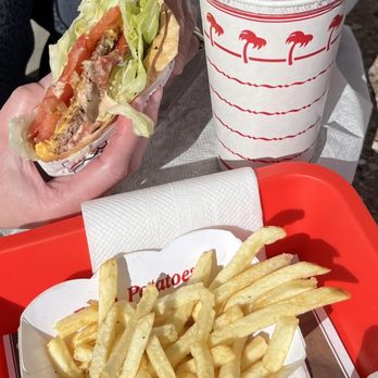 In-N-Out Burger - Cheeseburger animal style & protein style with fries and strawberry lemonade - Burgers Near Me - North Las Vegas, Nevada